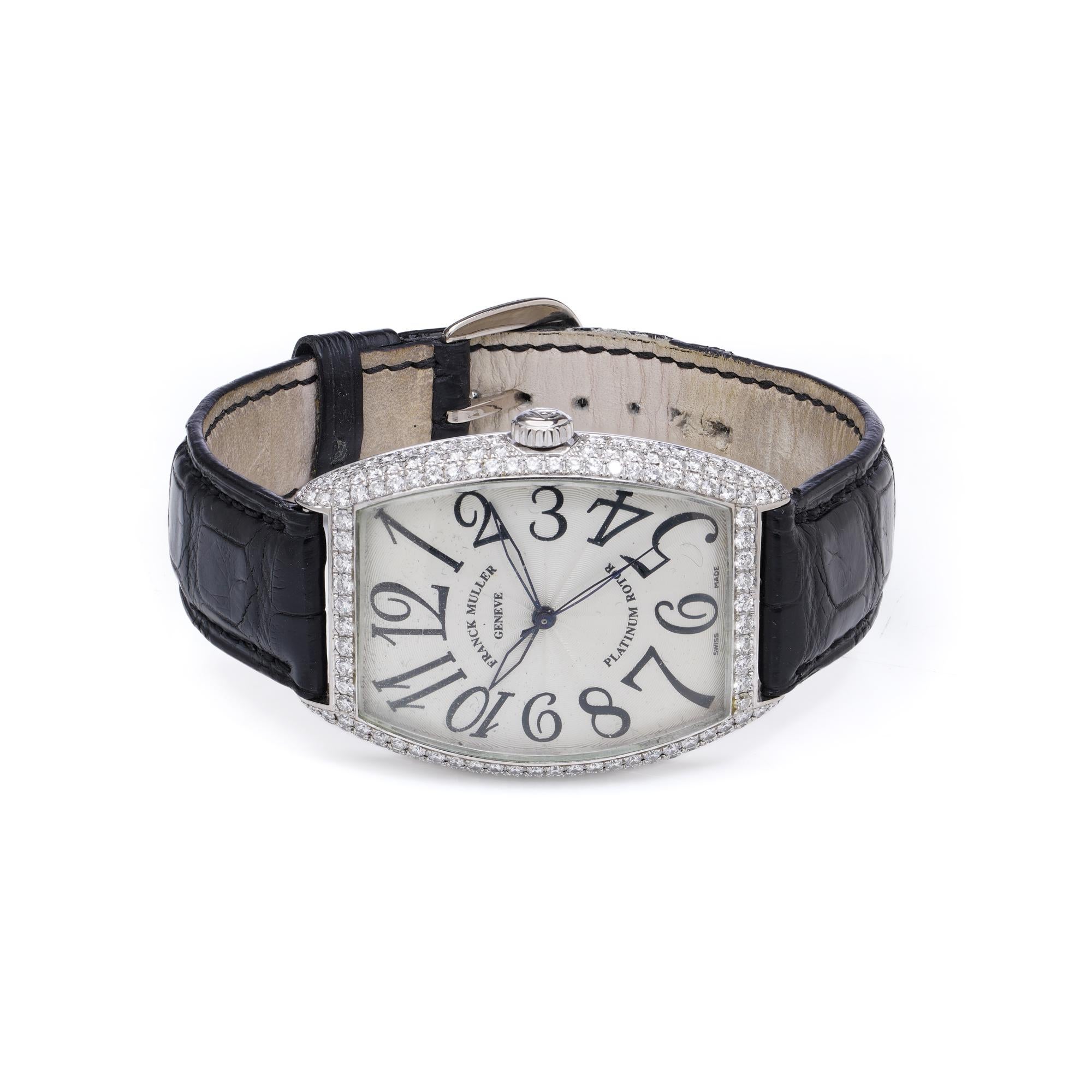 Franck Muller 6850 SC D - Or blanc 18kt avec lunette en diamant d'usine Bon état - En vente à Braintree, GB