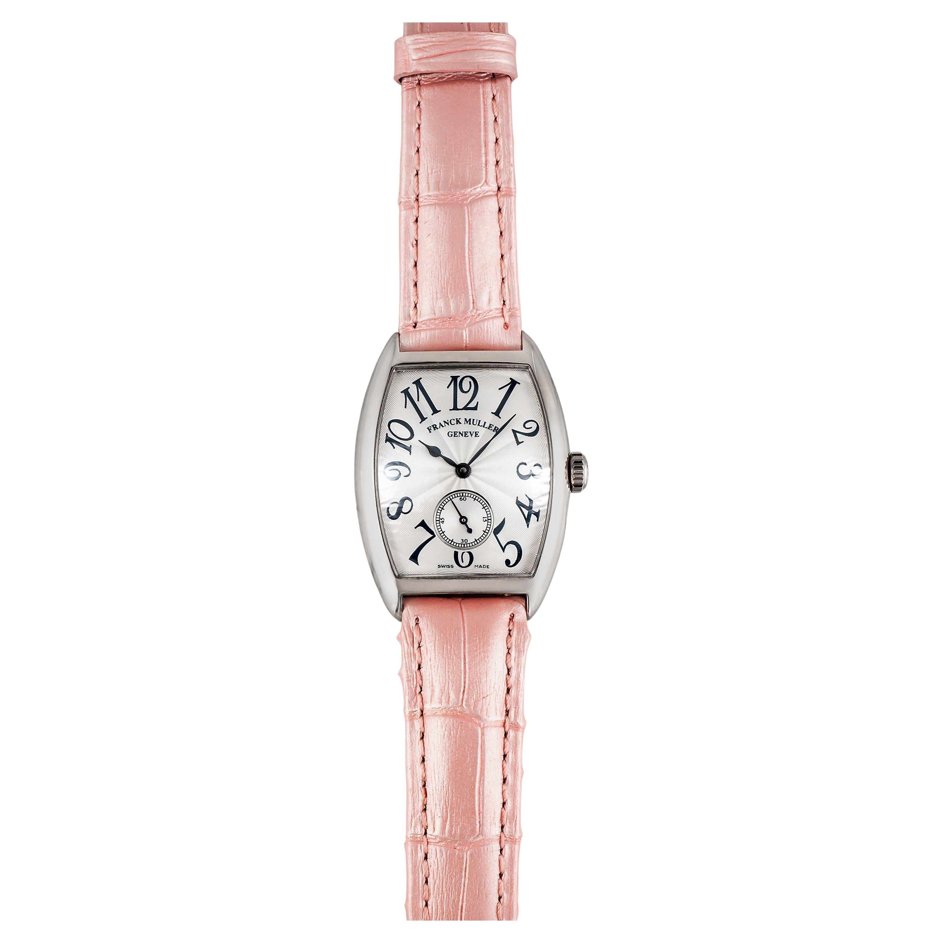 Franck Muller 7501 Orologio con quadrante arabo bianco in oro bianco 18 carati, anni '90