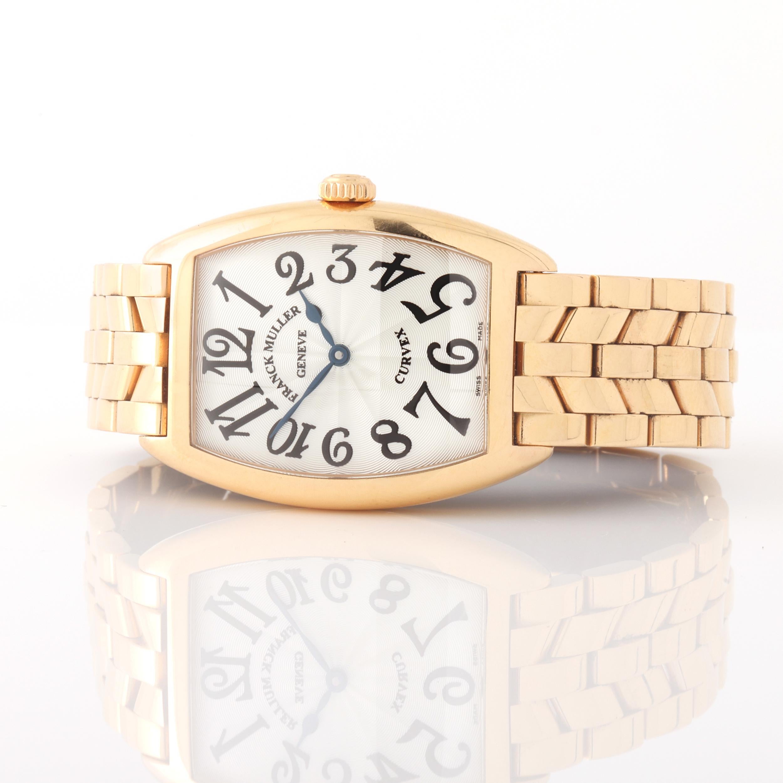 Franck Muller 7502 QZ Cintree Curvex Ladies Rose Gold Watch, very slighty worn in excellent condition, comes complete with original box . 

Brand: Franck Muller 
Model: Cintree Curvex
Model Number: 7502 QZ
Gender: Ladies 
Length: 7