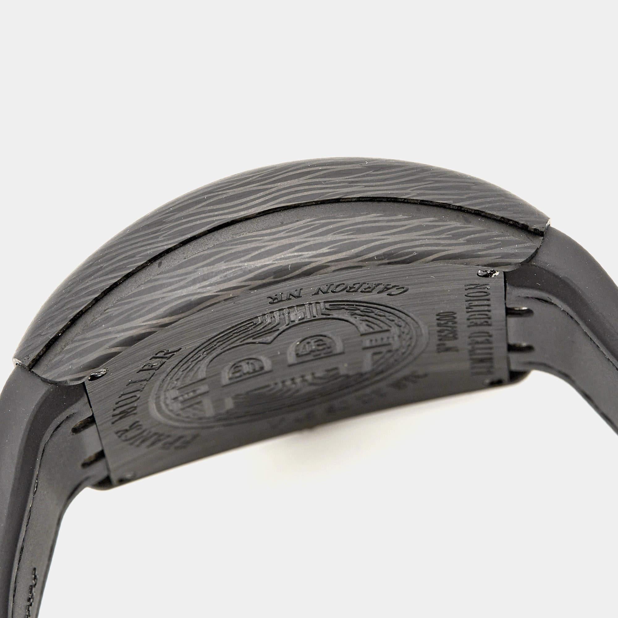 Franck Muller Black Carbon Alligator Vanguard Encrypto V45SVDTBTC Men's Wristwat 3
