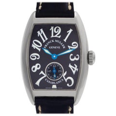 Used Franck Muller Casablanca 1750 s6 Stainless Steel Black Dial Manual Watch