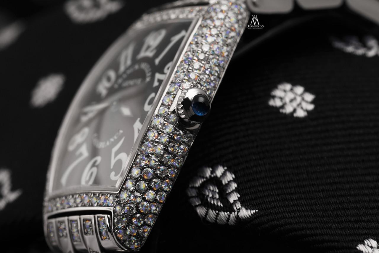 Round Cut Franck Muller Casablanca 1752QZ Diamond Quartz Womens 25mm Watch