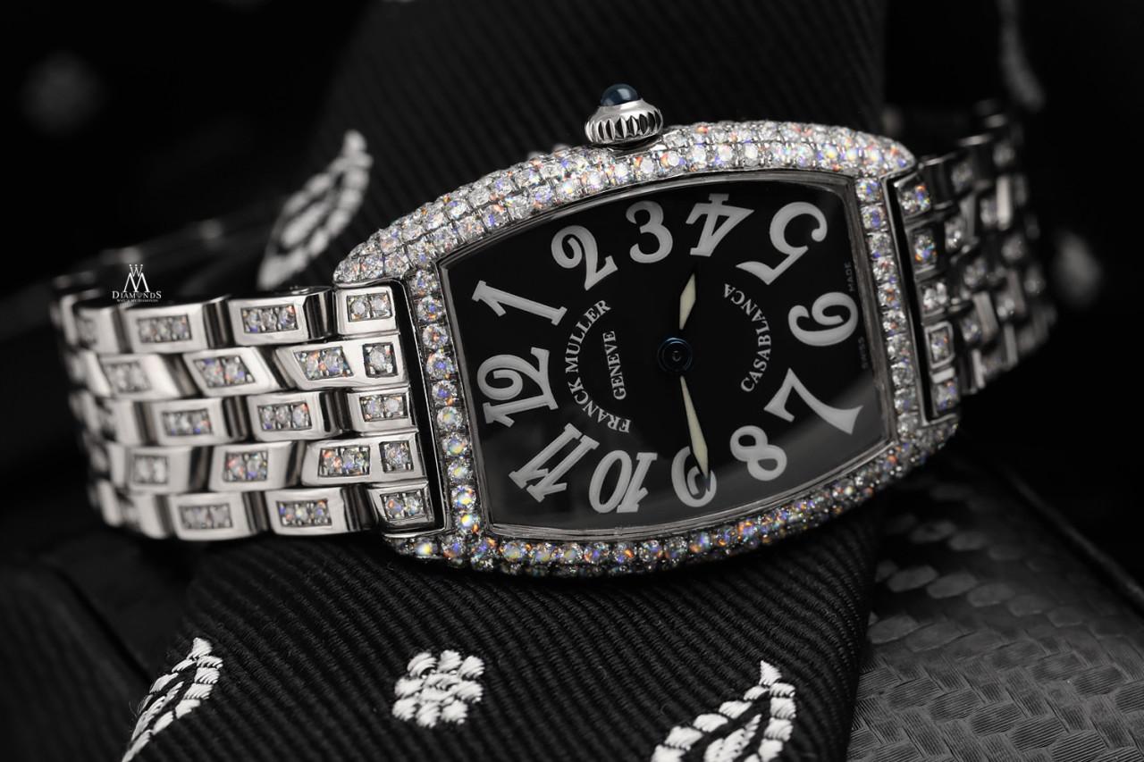 Franck Muller Casablanca 1752QZ Diamond Quartz Womens 25mm Watch In Excellent Condition In New York, NY