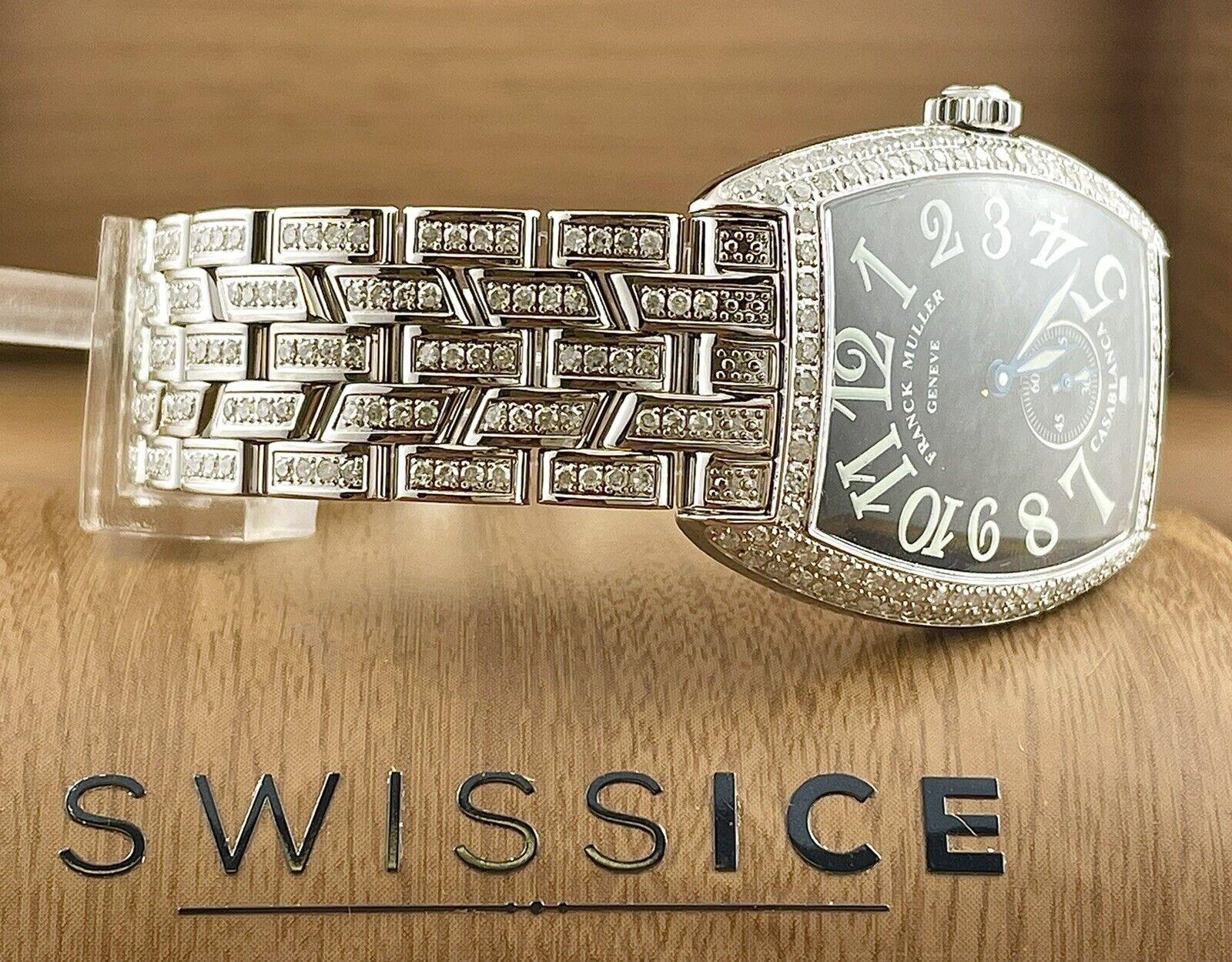 Franck Muller Casablanca 29mm Uhr. Ein Pre-owned Uhr w / Geschenk-Box. Uhr ist 100% authentisch und kommt mit Echtheitskarte. Watch Reference ist 7502S6 und ist in ausgezeichnetem Zustand (siehe Bilder). Das Zifferblatt Farbe ist bSchwarz ist und