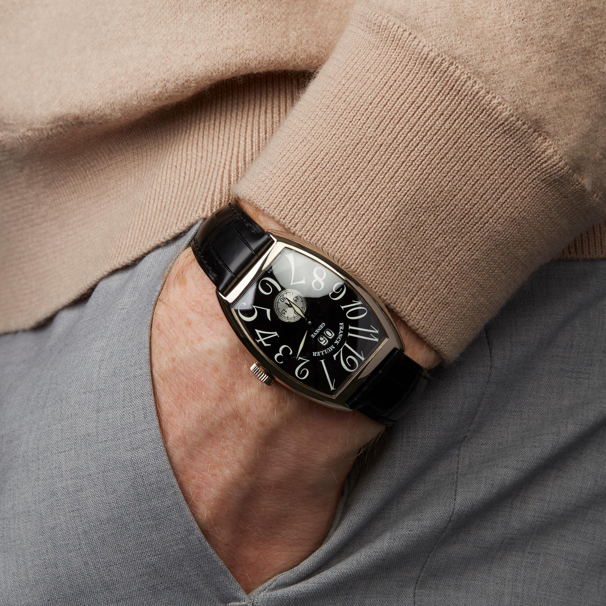 Men's Franck Muller Casablanca Big Date 18 Karat White Gold 6850 S6 GG Wristwatch