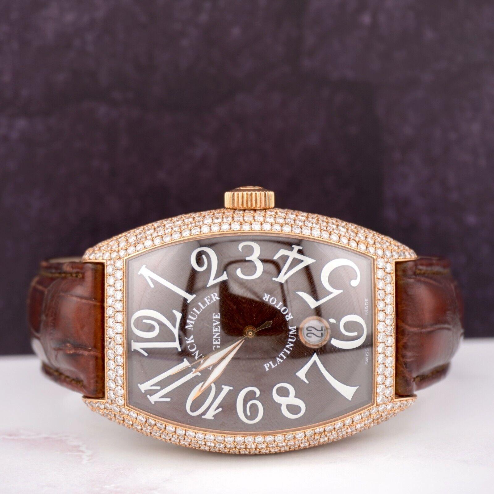 Franck Muller Casablanca Jumbo 39mm Watch. A Pre-owned watch w/ Gift Box. The Watch Itself is Authentic and Comes with Authenticity Card. Watch Reference is 8880 SC DT and is in Excellent Condition (See Pictures). The dial color is Brown is and