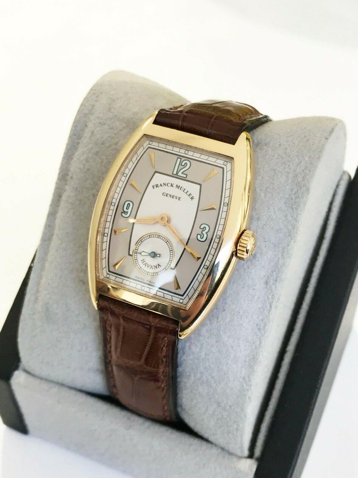 Model: Casablanca Havana 
Case Material: 18K Rose Gold
Band: Brown Leather
Bezel: 18K Rose Gold
Dial: Silver and Light Brown 
Face: Sapphire Crystal 
Case Size: 28mm

Includes: 
-Elegant Watch Box
-Certified Appraisal 
-6 Month Warranty
