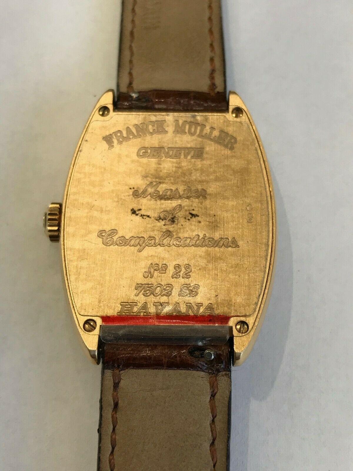 Franck Muller Casablanca Master of Complications Havana 7502 S6 18 Karat Gold In Excellent Condition In San Diego, CA