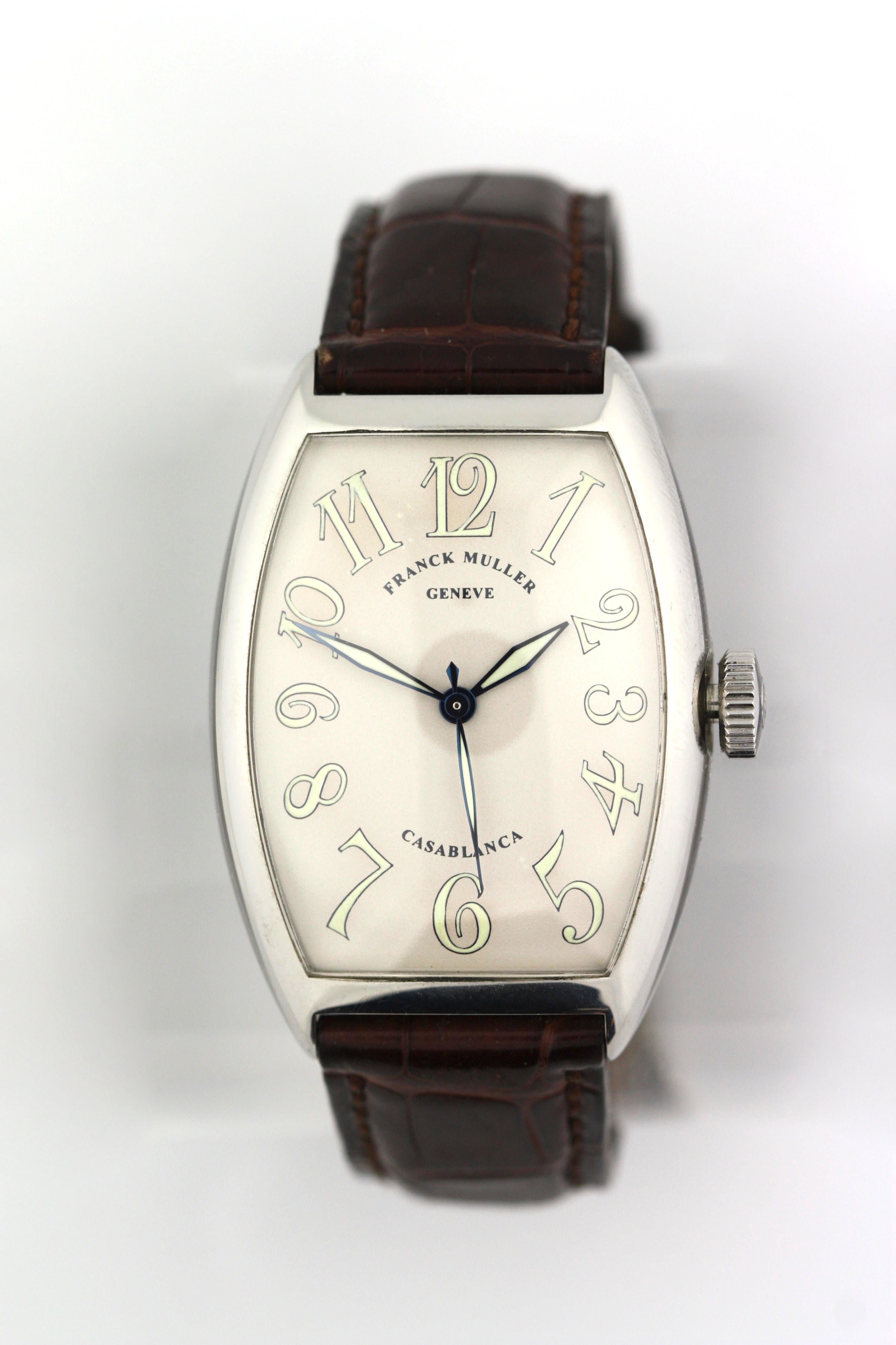 Franck Muller: Edelstahl-Armbanduhr Casablanca, Ref. 5850 im Zustand „Gut“ im Angebot in Palm Beach, FL