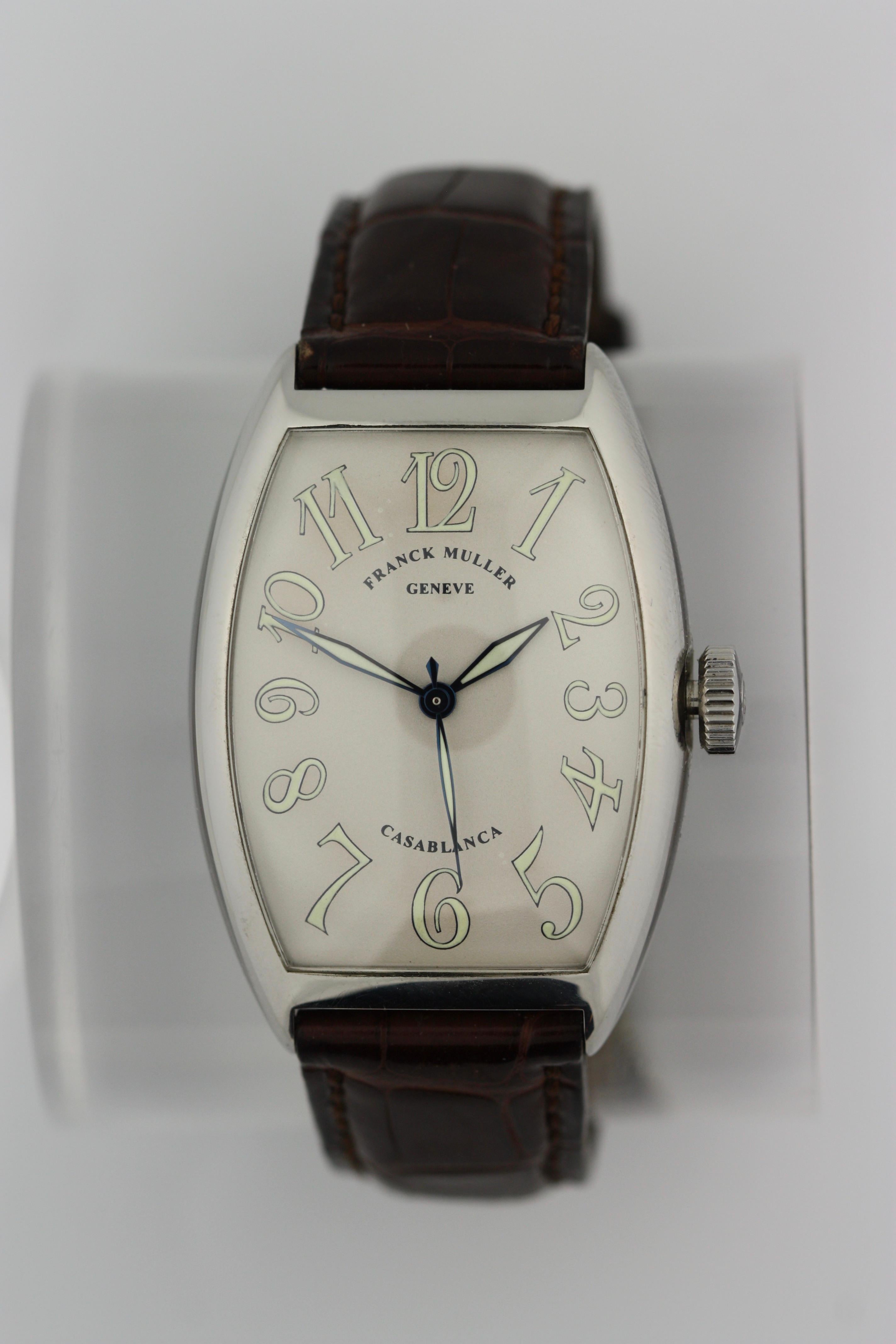Franck Muller: Edelstahl-Armbanduhr Casablanca, Ref. 5850 für Damen oder Herren im Angebot