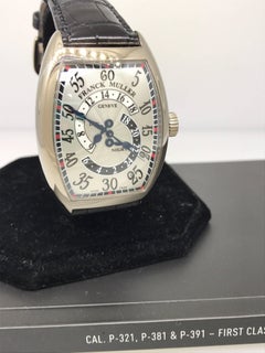 Franck Muller Cintre Curvex Complications Steel Leather Band Men's Watch 7880DHR