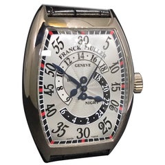 Franck Muller Cintre Curvex Complications Steel Leather Band Men's Watch 7880DHR