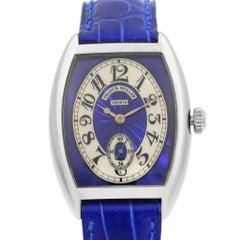 Franck Muller Cintree 18K Gold Blue Silver Dial Hand-Wind Ladies Watch 7502 S6