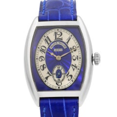 Franck Muller Cintree 18K Gold Blue Silver Dial Hand-Wind Ladies Watch 7502 S6