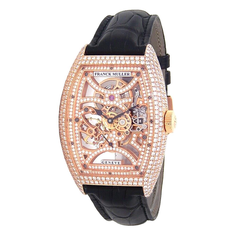 Franck Muller Cintree Curvex 18 Karat Gold Manual Wind Watch 8880 B S6 SQTDMVT D For Sale