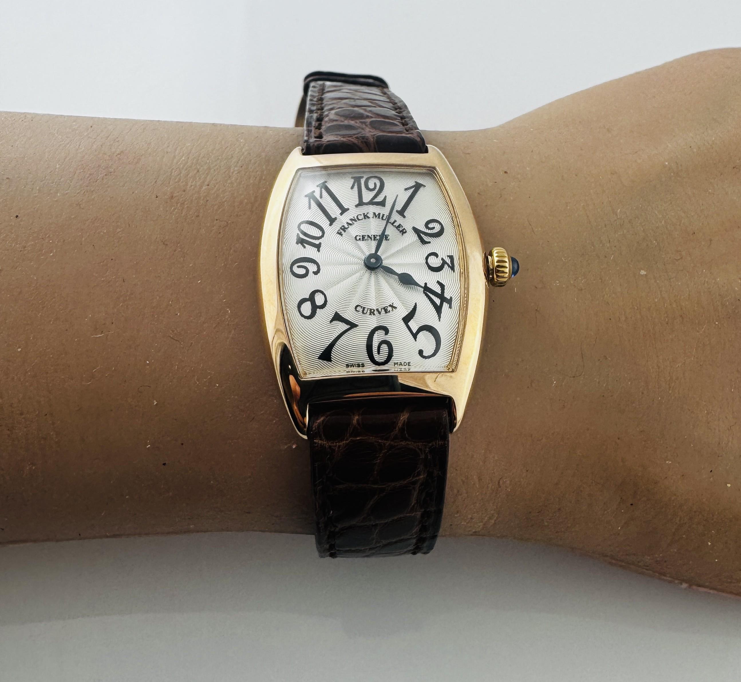 Franck Muller Cintree Curvex 18K Rose Gold 1752QZ Ladies Watch #23248 im Angebot 7