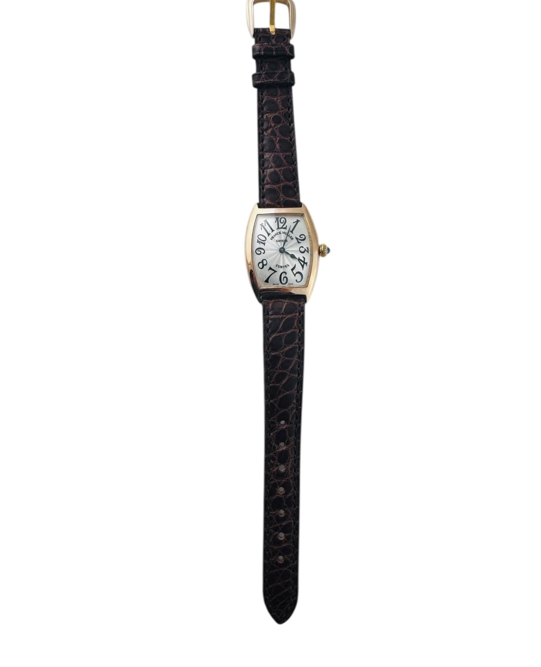 Franck Muller Cintree Curvex 18K Rose Gold 1752QZ Ladies Watch #23248 (Zeitgenössisch) im Angebot
