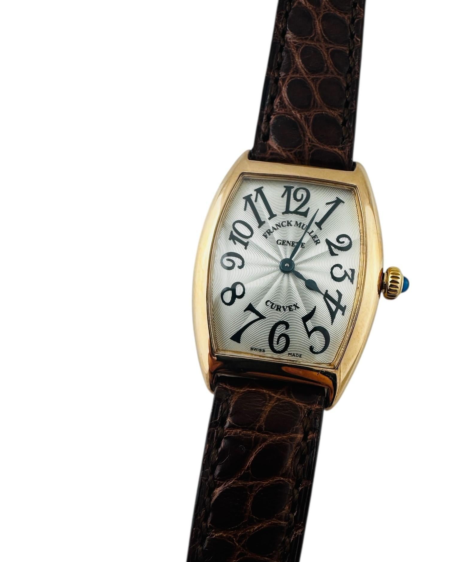 Franck Muller Cintree Curvex 18K Rose Gold 1752QZ Ladies Watch #23248 im Angebot 1