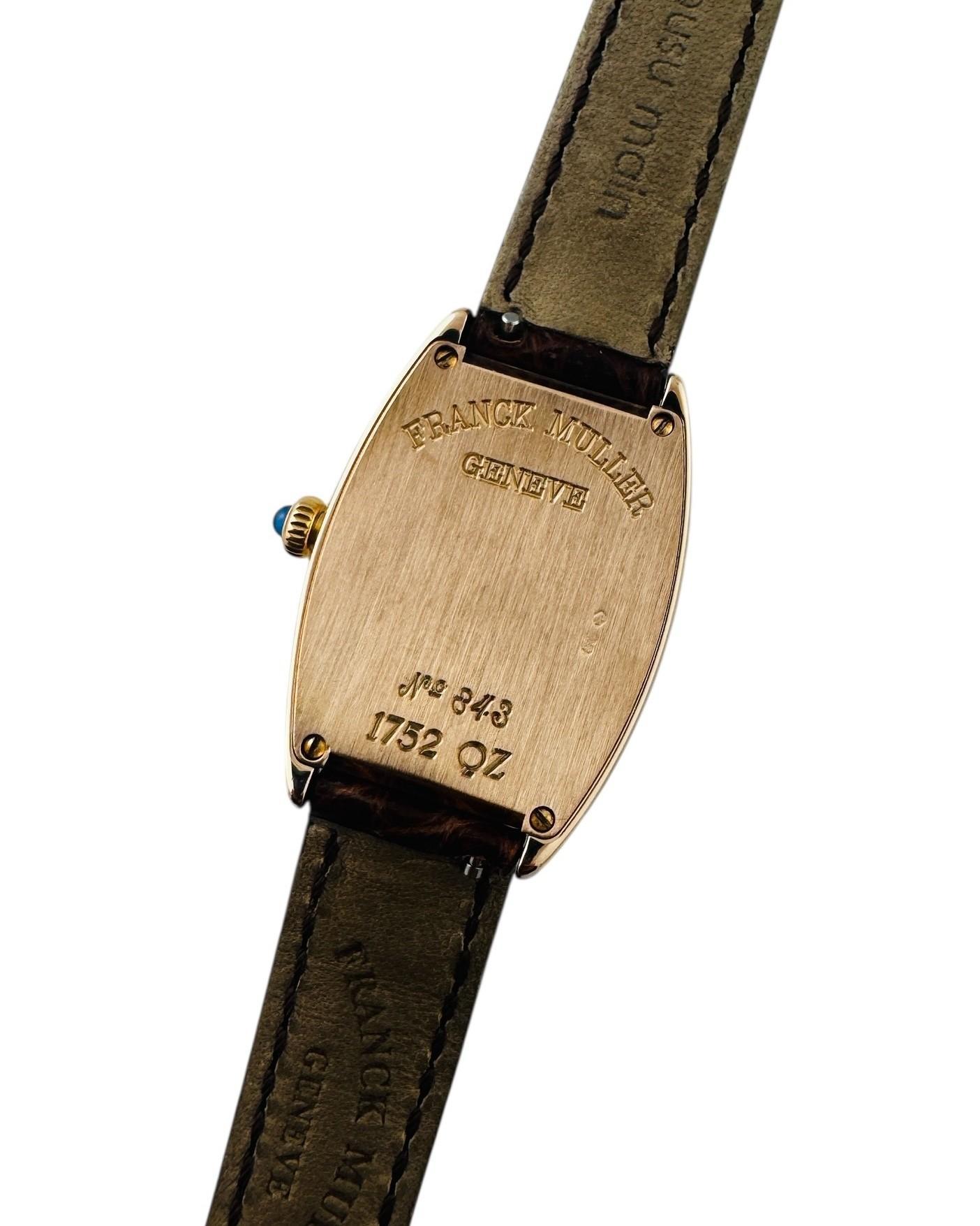 Franck Muller Cintree Curvex 18K Rose Gold 1752QZ Ladies Watch #23248 im Angebot 2