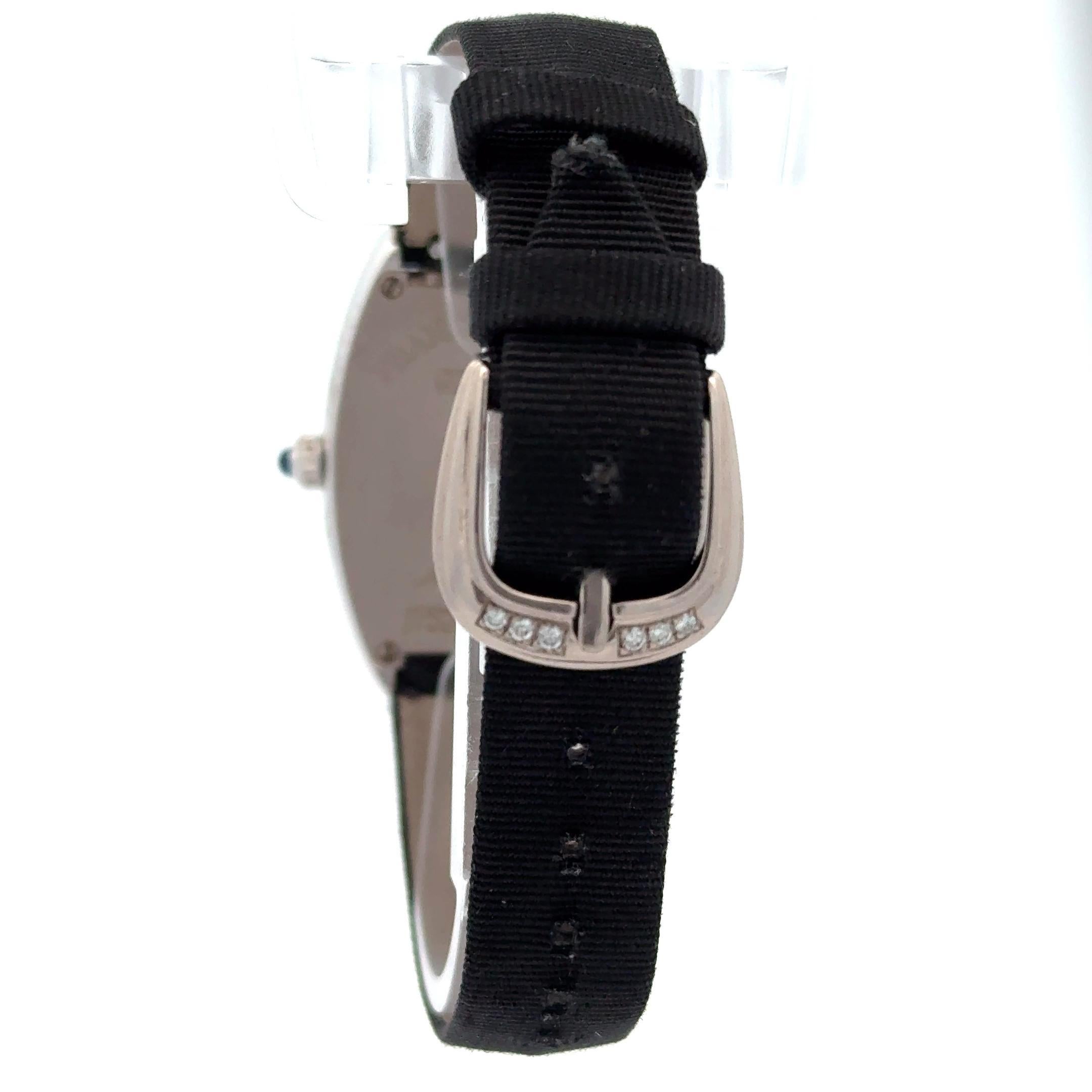 Franck Muller Cintree Curvex 18k Weißgold Diamant Lünette Armbanduhr (Baguetteschliff) im Angebot