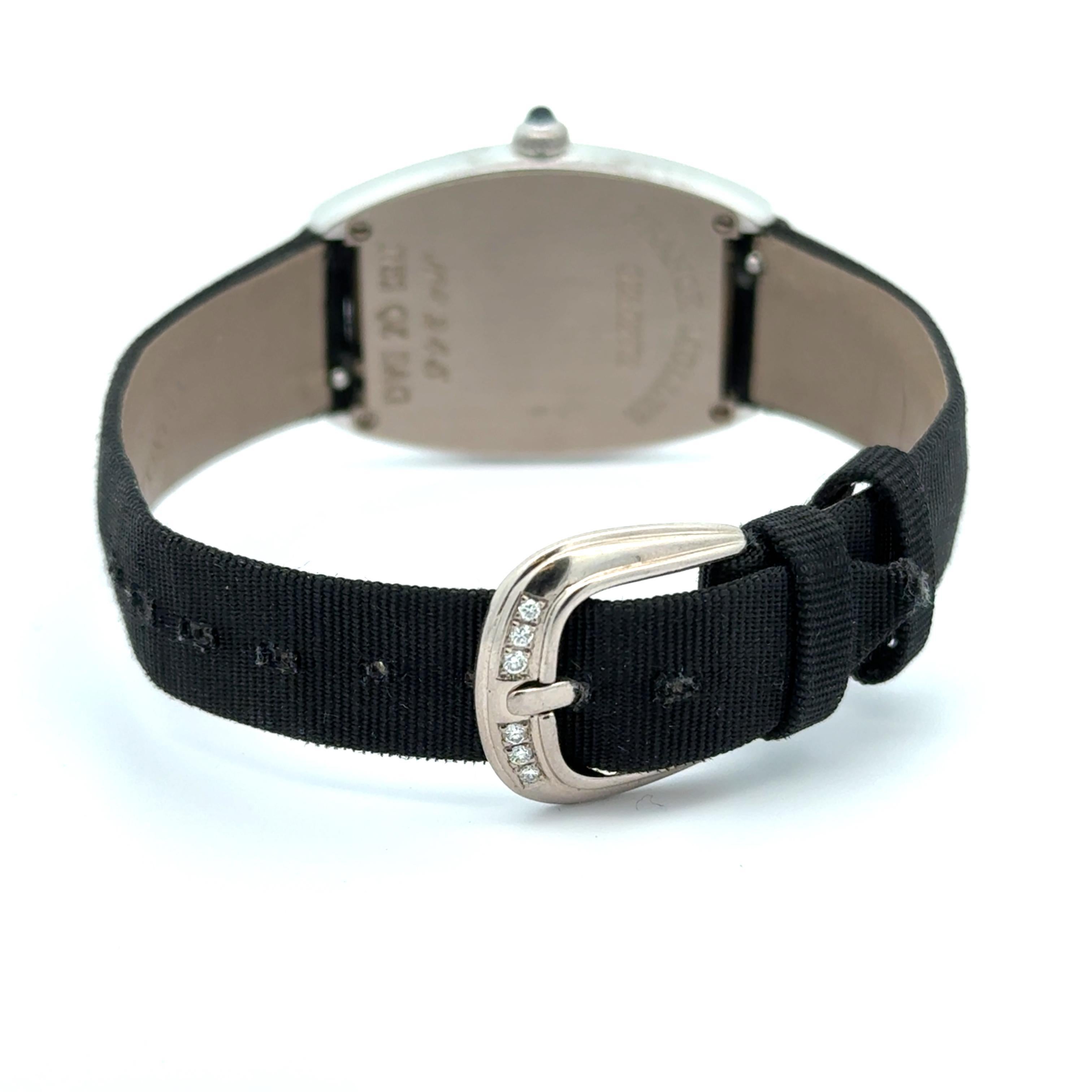 Franck Muller Cintree Curvex 18k Weißgold Diamant Lünette Armbanduhr im Angebot 1