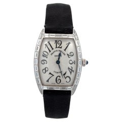 Franck Muller Cintree Curvex 18k Weißgold Diamant Lünette Armbanduhr