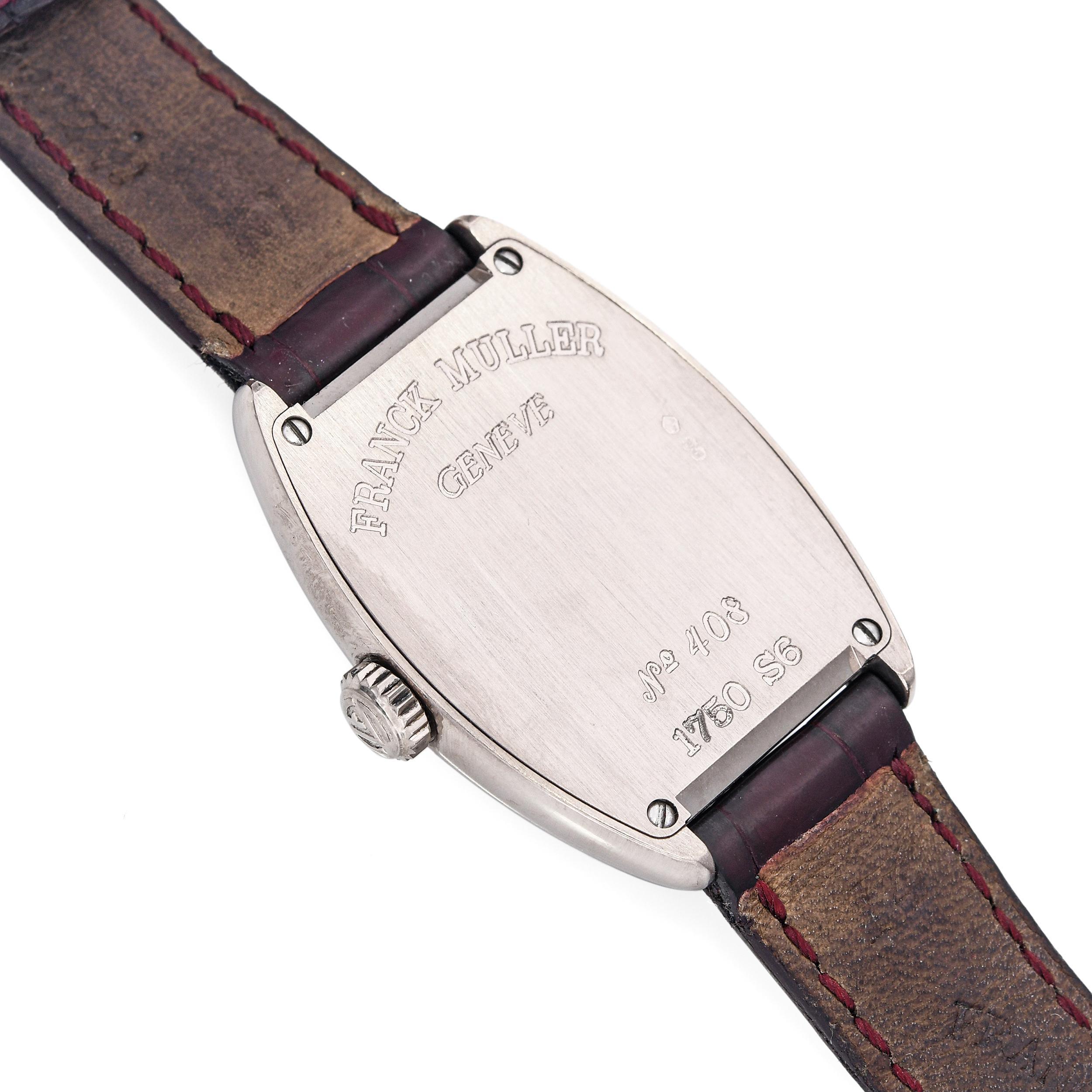 Franck Muller Cintree Curvex 18k Weißgold Handaufzug Damenuhr Ref. 1750 S6 im Angebot 1