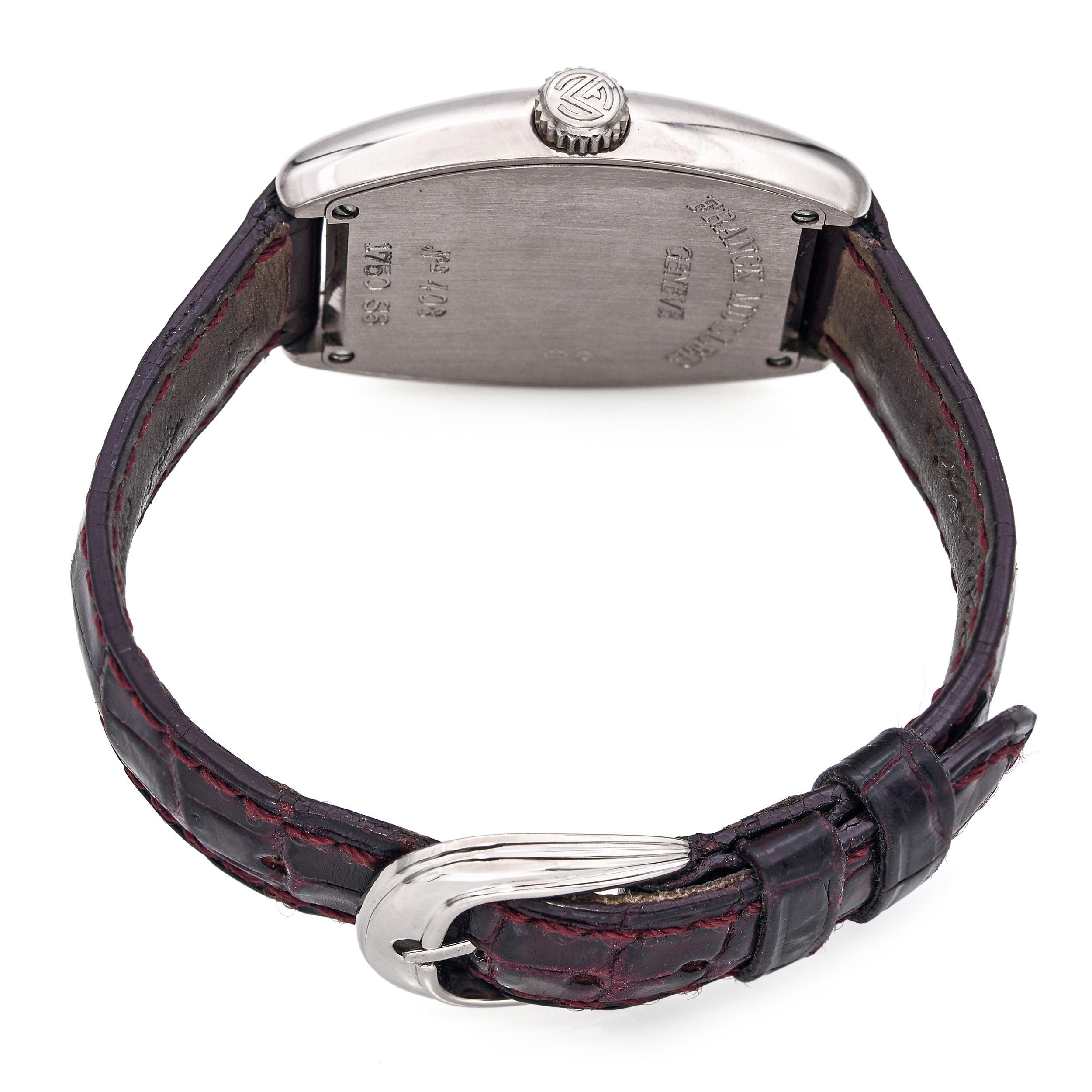 Franck Muller Cintree Curvex 18k Weißgold Handaufzug Damenuhr Ref. 1750 S6 im Angebot 2