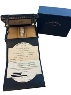 Franck Muller Cintree Curvex 18k Weißgold mit Diamant Tonneau Uhr 2250 QZ D