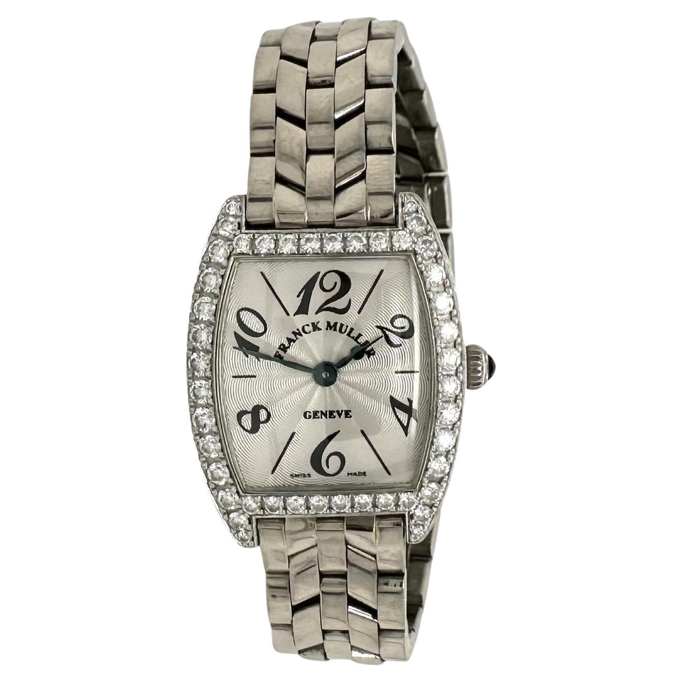 Franck Muller Cintree Curvex 2251 QZ 18k White Gold 22mm Watch