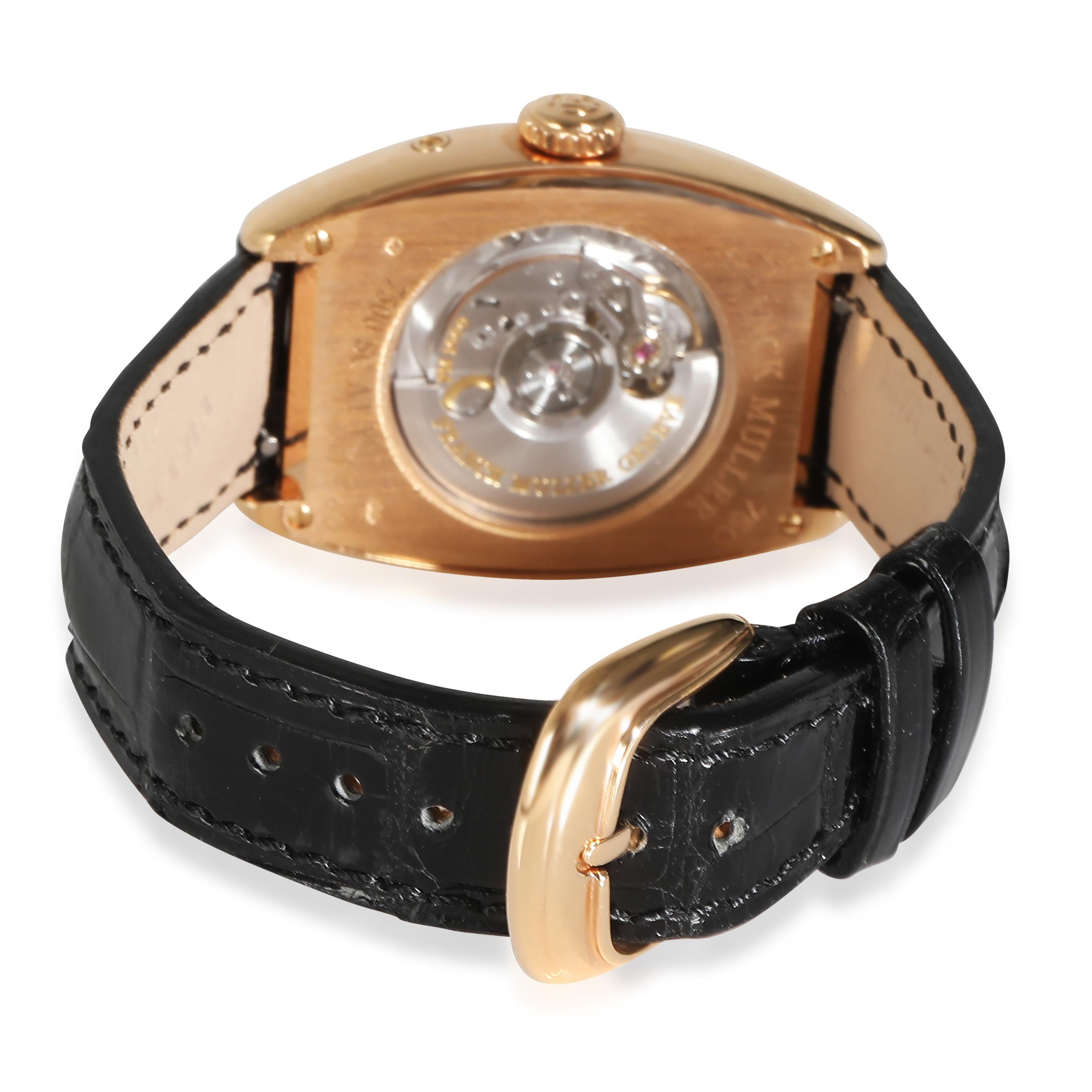 Franck Muller Cintree Curvex 7500 SC  AT F0 L Women's Watch in 18kt Rose Gold

SKU: 143195

PRIMARY DETAILS
Brand: Franck Muller
Model: Cintree Curvex
Country of Origin: Switzerland
Movement Type: Mechanical: Automatic/Kinetic
Year of Manufacture: