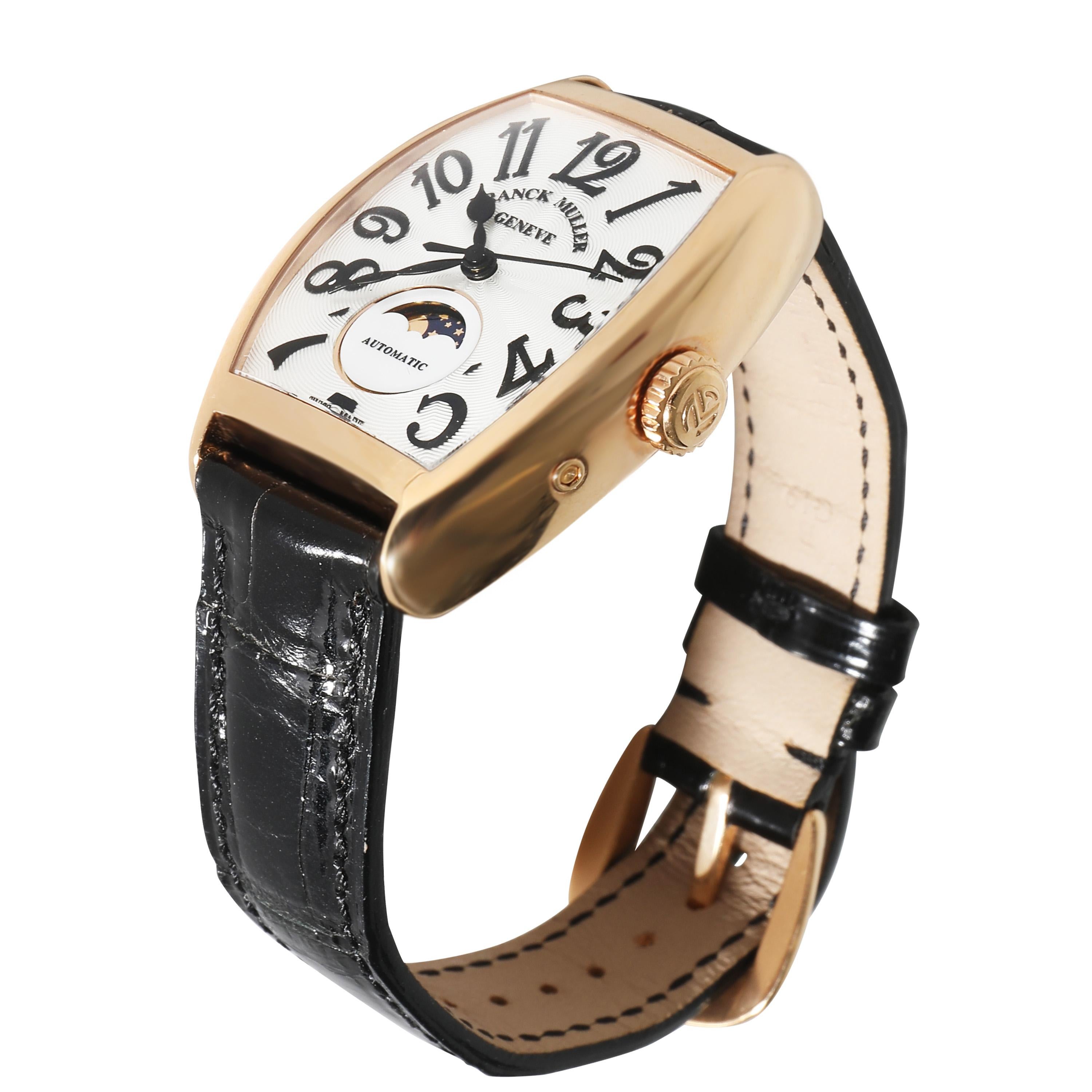 Franck Muller Cintree Curvex 7500 SC  AT F0 L Women's Watch in 18kt Rose Gold In Excellent Condition For Sale In New York, NY