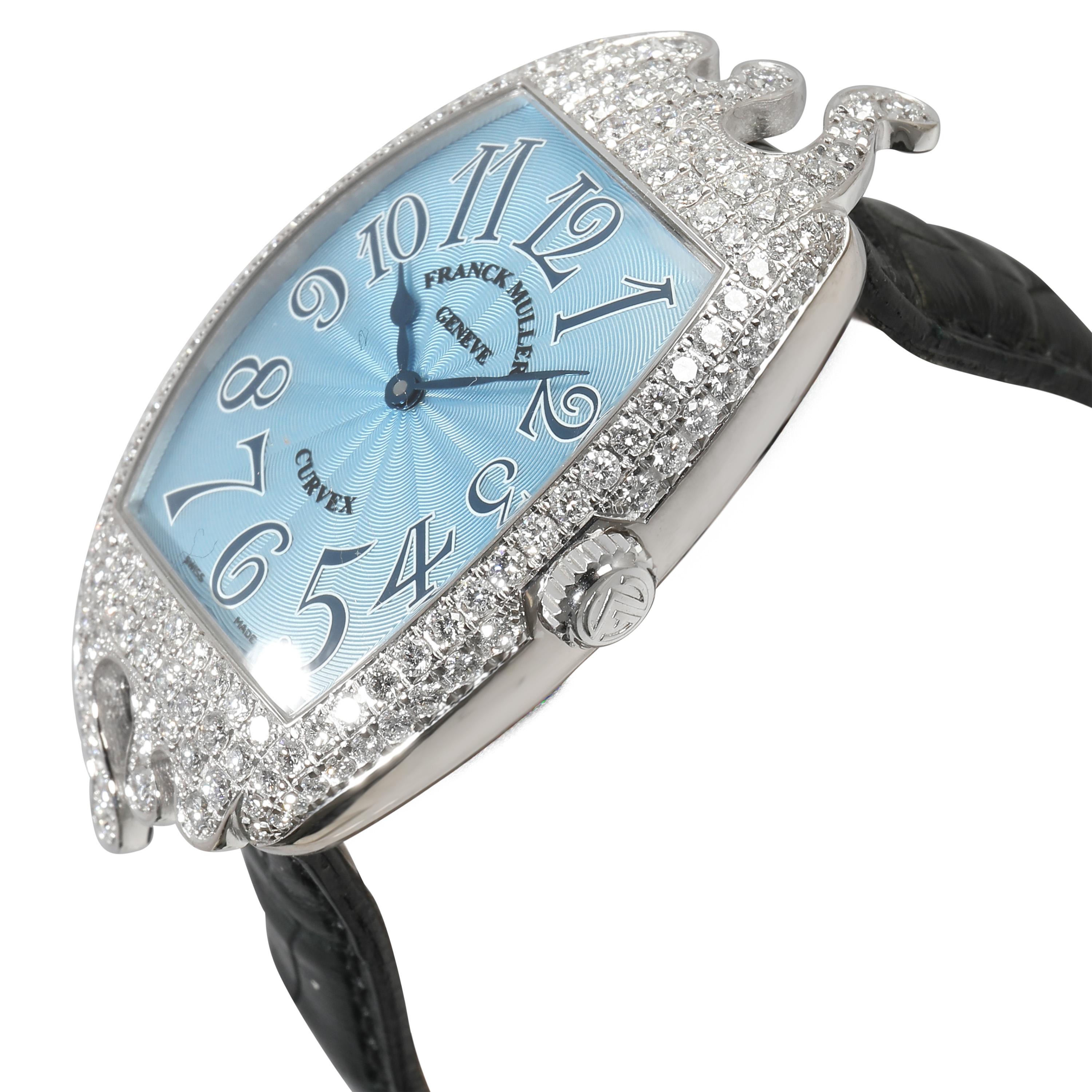 Franck Muller Cintree Curvex 7502 QZ HJ POP Unisex-Uhr aus 18 Karat Weißgold im Zustand „Hervorragend“ im Angebot in New York, NY
