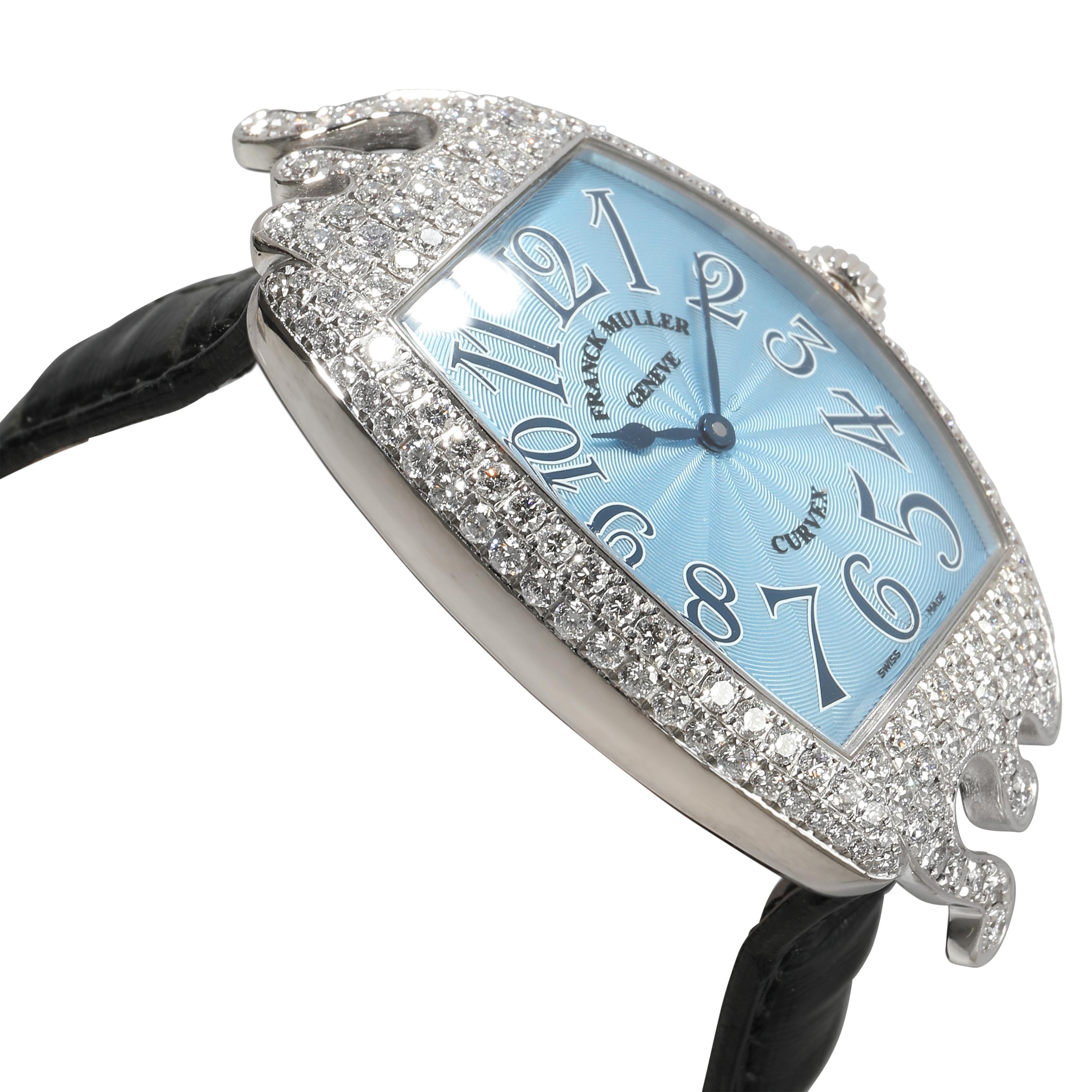 Franck Muller Cintree Curvex 7502 QZ HJ POP Unisex-Uhr aus 18 Karat Weißgold im Angebot 1