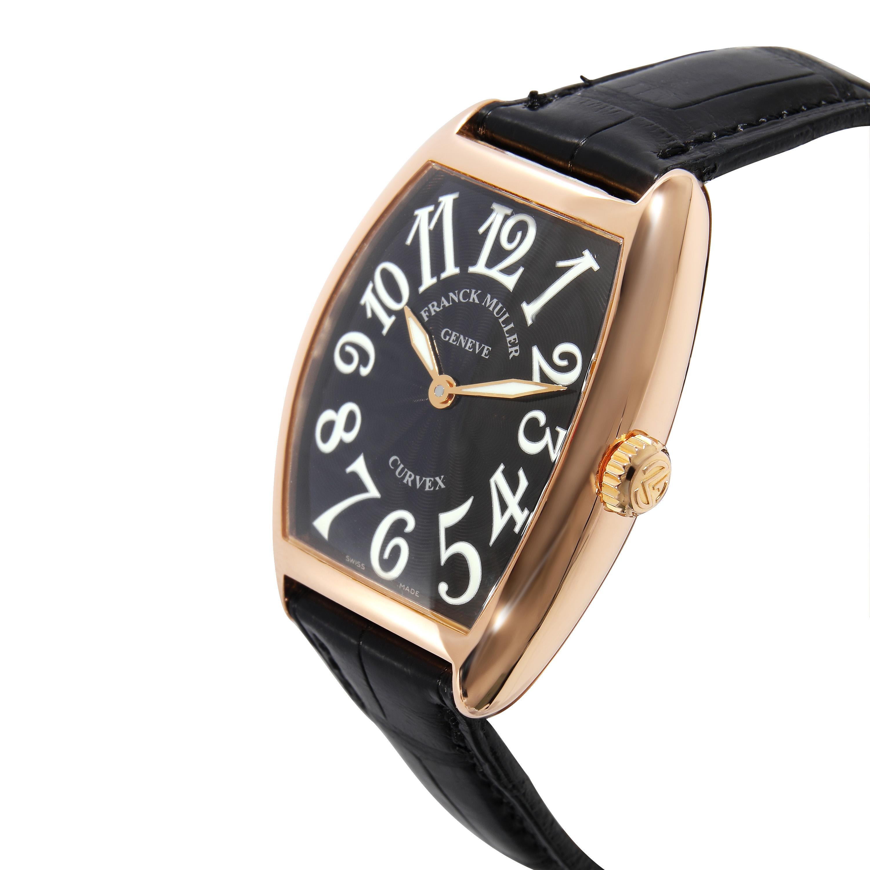 Franck Muller Cintree Curvex 7502 QZ Damenuhr aus 18 Karat Roségold im Zustand „Hervorragend“ in New York, NY