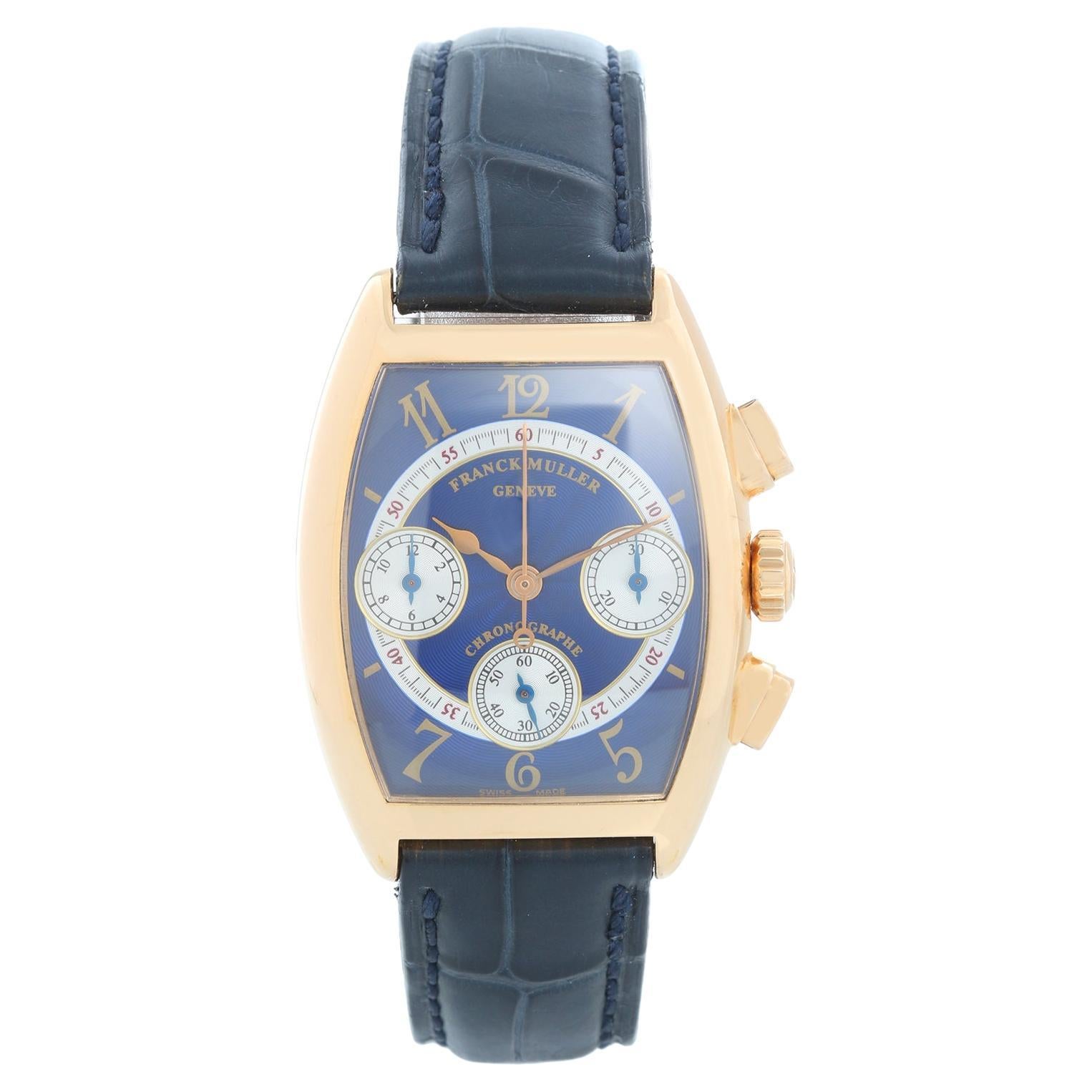 Franck Muller Cintree Curvex Chronograph Midsize 18k Yellow Gold Watch 7502 Cc