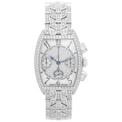 Franck Muller Cintree Curvex Chronograph Pave Diamond Ladies Watch