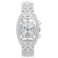 Franck Muller Cintree Curvex Chronograph Pave Diamond Ladies Watch