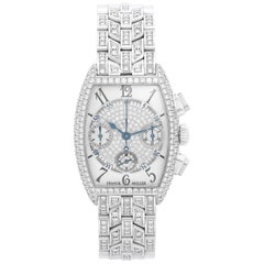 Franck Muller Cintree Curvex Chronograph Pave Diamond Ladies Watch