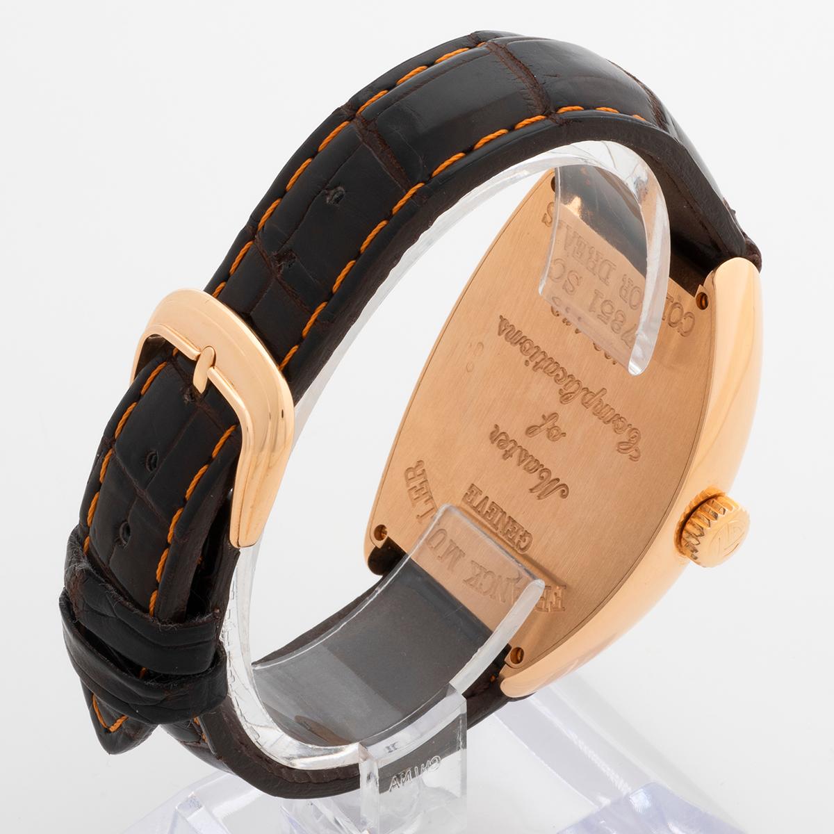 Franck Muller Cintree Curvex Colour Dreams Ref 7851SC. Gehäuse aus 18 Karat Roségold, 2006 für Damen oder Herren