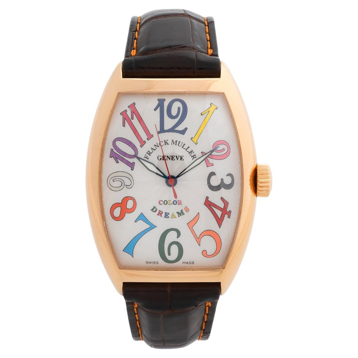 Franck Muller Cintree Curvex Colour Dreams Ref 7851SC. Gehäuse aus 18 Karat Roségold, 2006