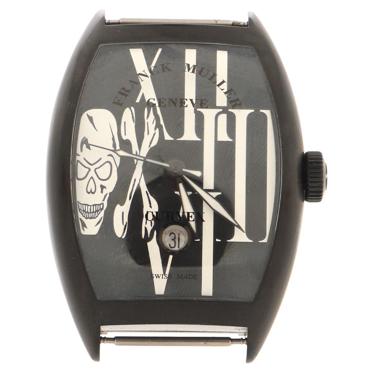 Franck Muller Cintree Curvex Gothic Automatic Watch Case PVD Stainless St For Sale