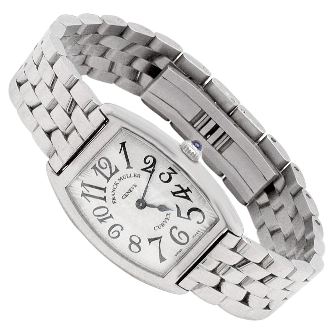 Franck Muller Cintrée Curvex Stainless Steel Wristwatch