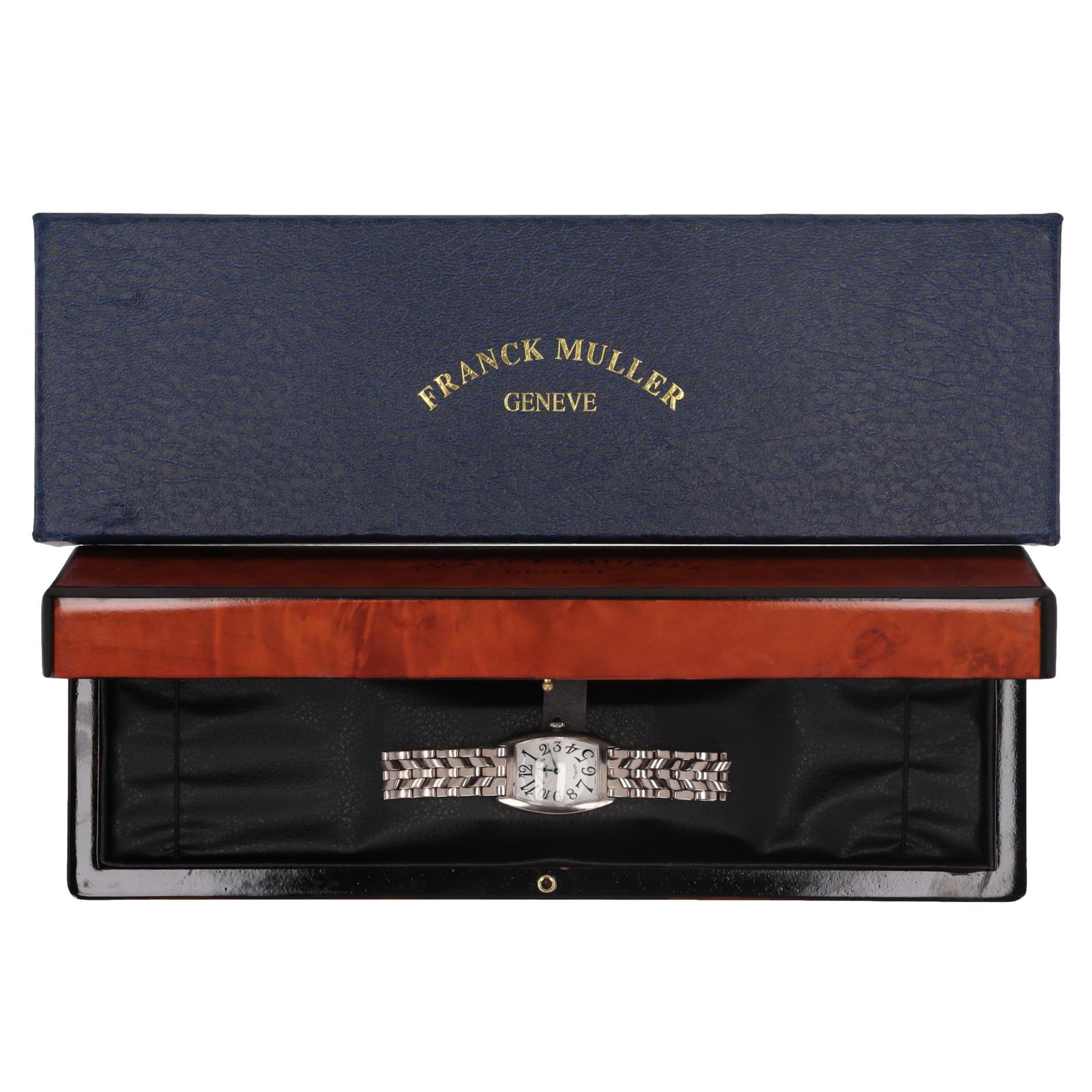 Franck Muller Cintrée Curvex Uhr In Edelstahl im Zustand „Gut“ im Angebot in London, GB