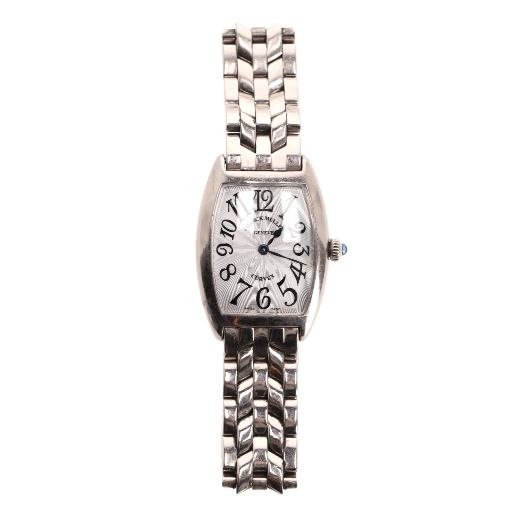 Franck Muller Cintrée Curvex Uhr In Edelstahl im Angebot 1