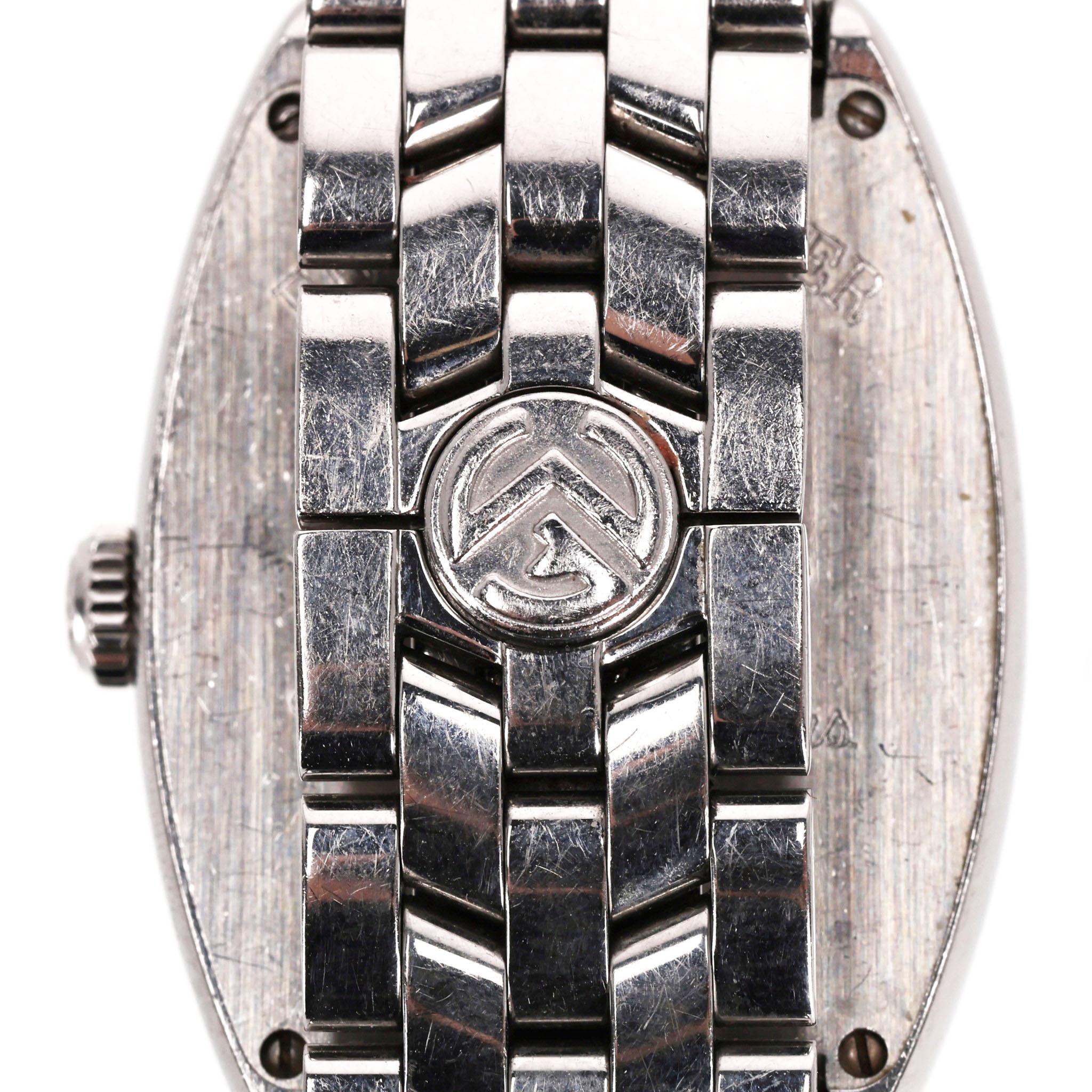 Franck Muller Cintrée Curvex Watch In Stainless Steel For Sale 3