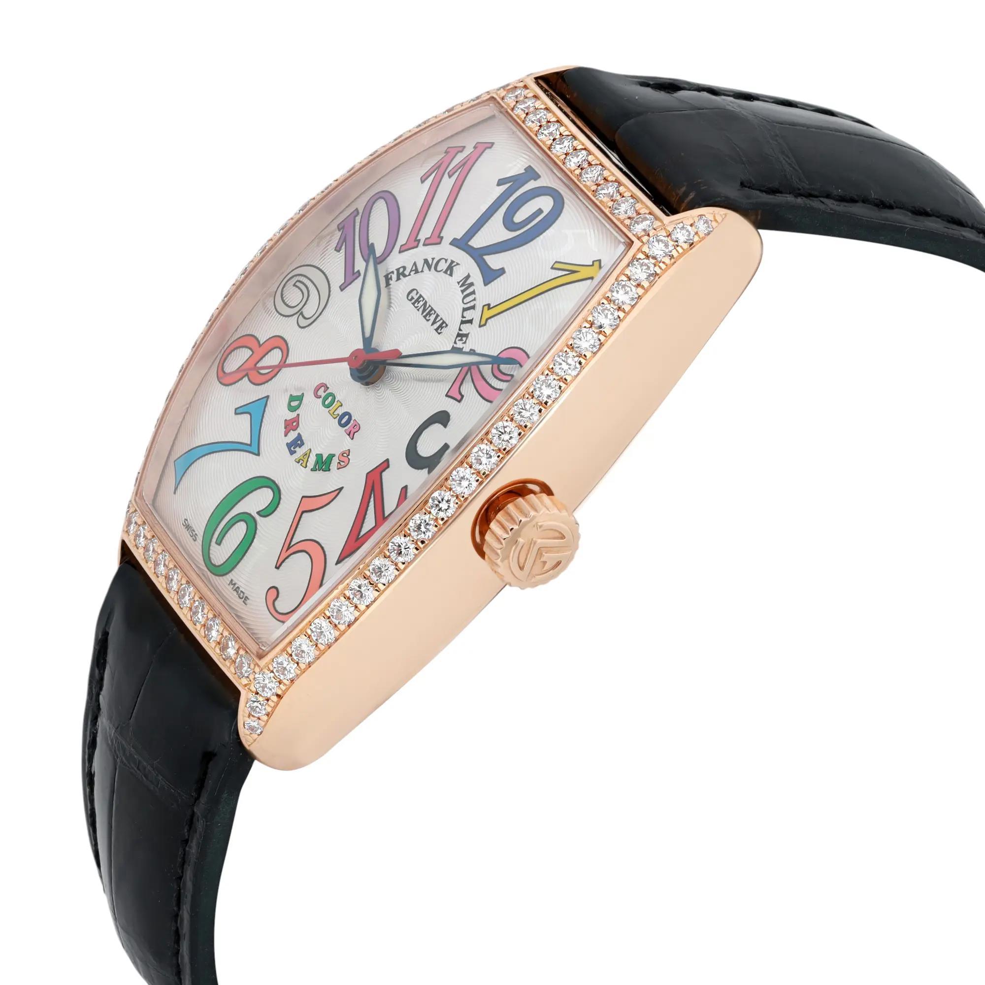 Franck Muller Color Dreams 33mm 18k Rose Gold Diamond Bezel 5851 M SC COLDRM D1R For Sale 1