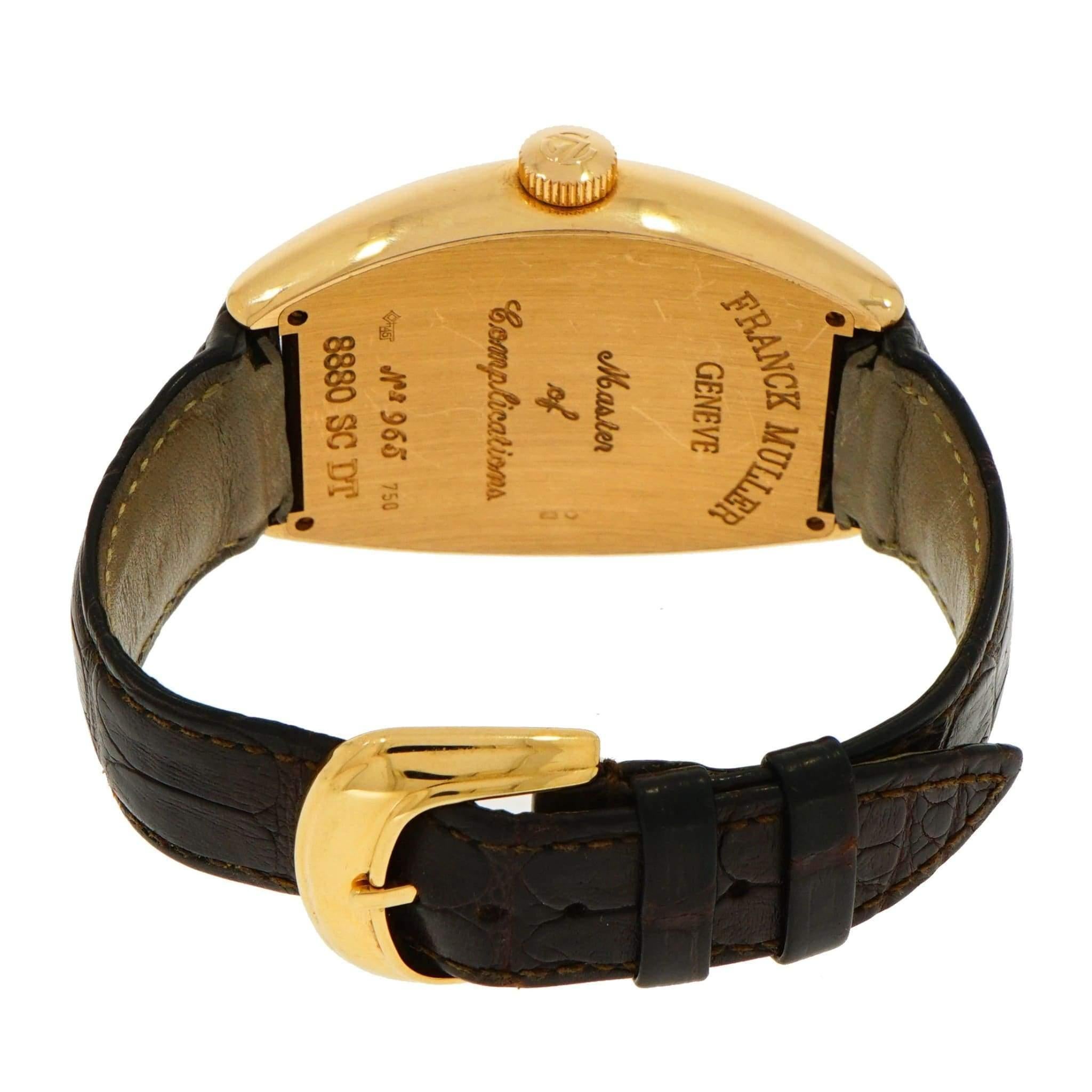 Modern Franck Muller Color Dreams Gold Wristwatch