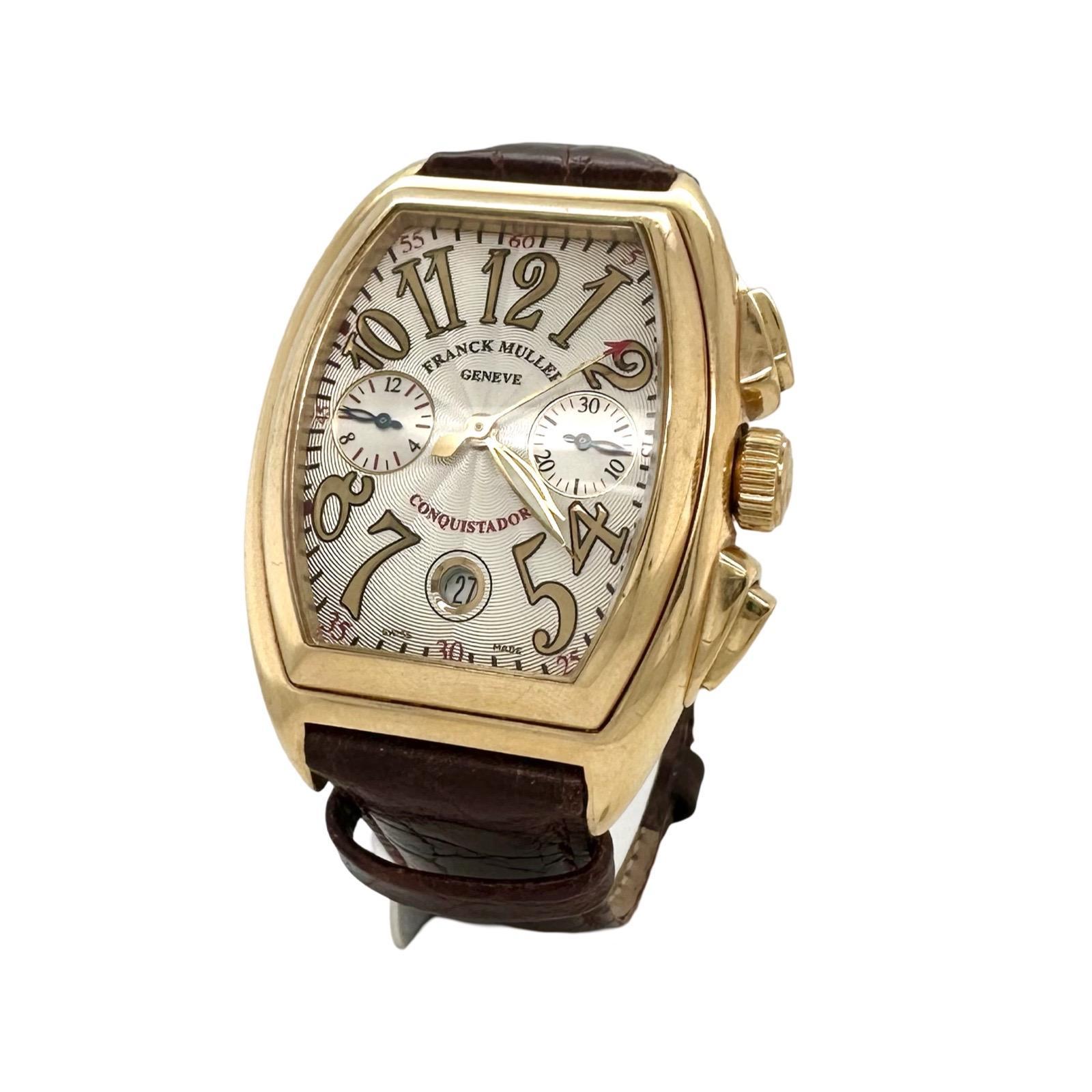 Franck Muller Conquistador 8002 CC Chronograph Uhr aus 18 Karat Gelbgold 1