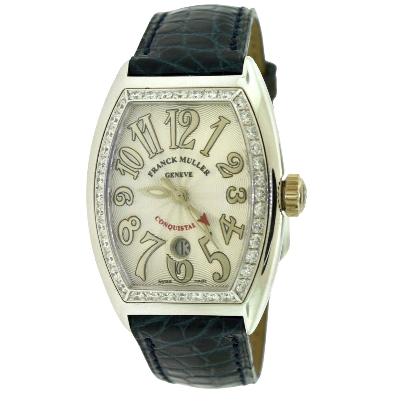 Franck Muller Conquistador 8002 LS C White Gold Diamond Watch 'O-6'
